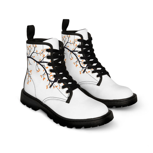 Japanese Little Birds Women's Canvas Boots