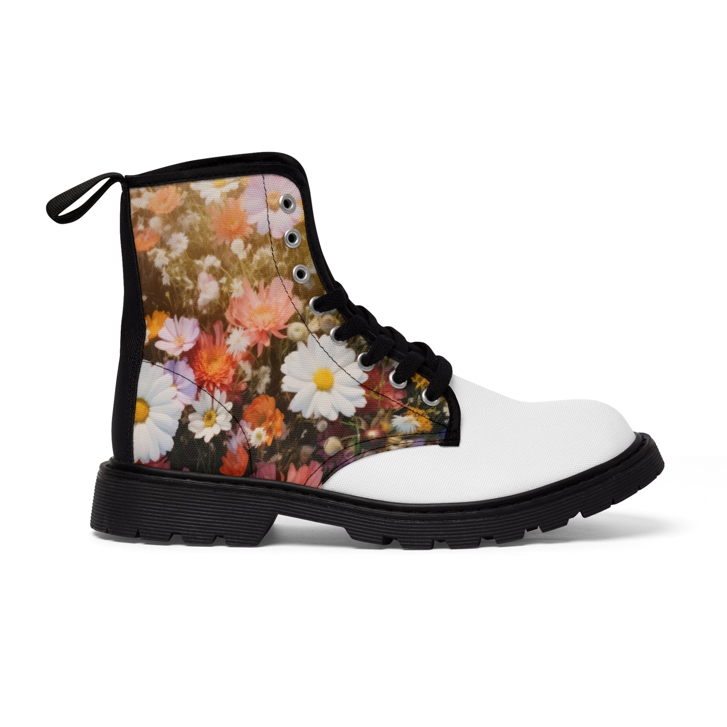 Bright Sunny Flowers Women's Canvas Boots