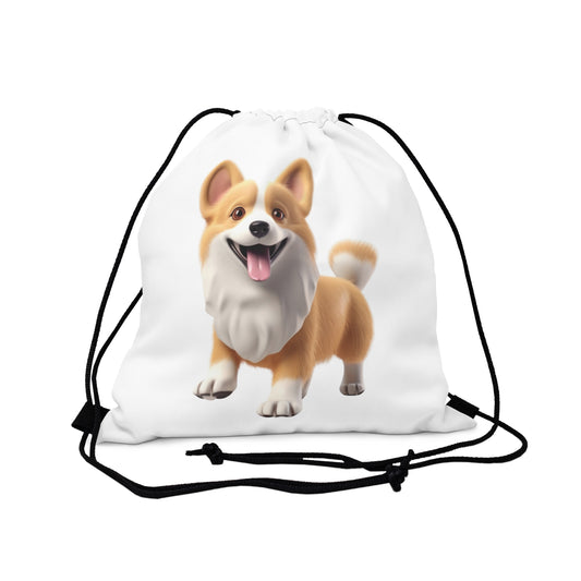 Corgi Puppy Outdoor Drawstring Bag