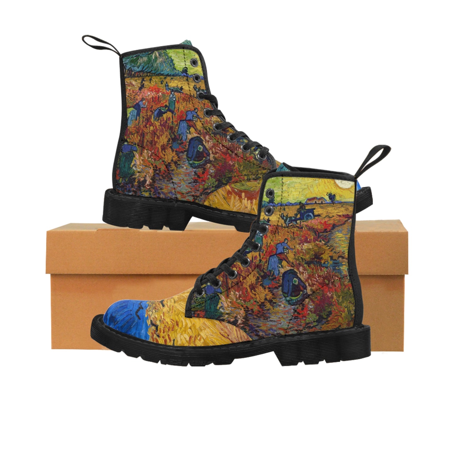 Art Blue Tip Toe en's Canvas Boots