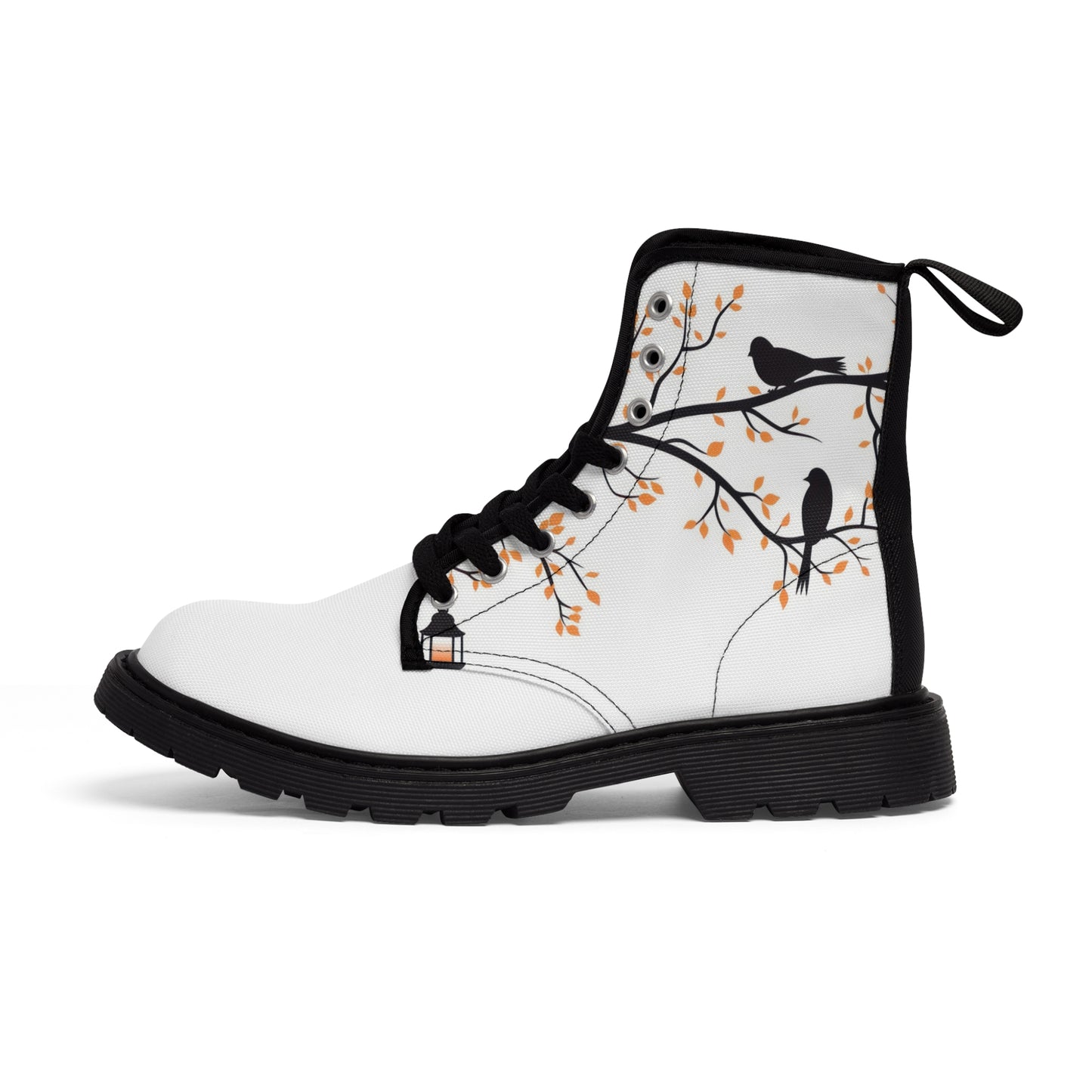 Japanese Little Birds Women's Canvas Boots