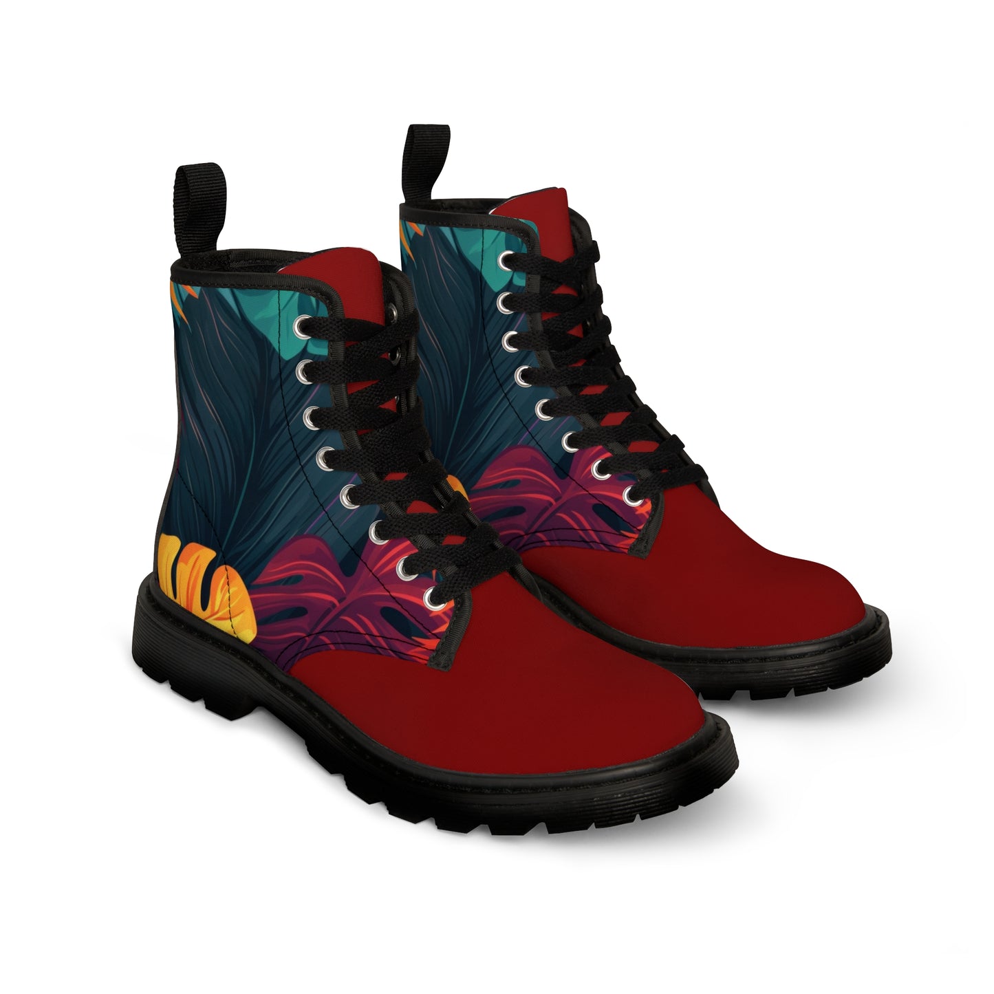 Fall Leaves Women's Canvas Boots