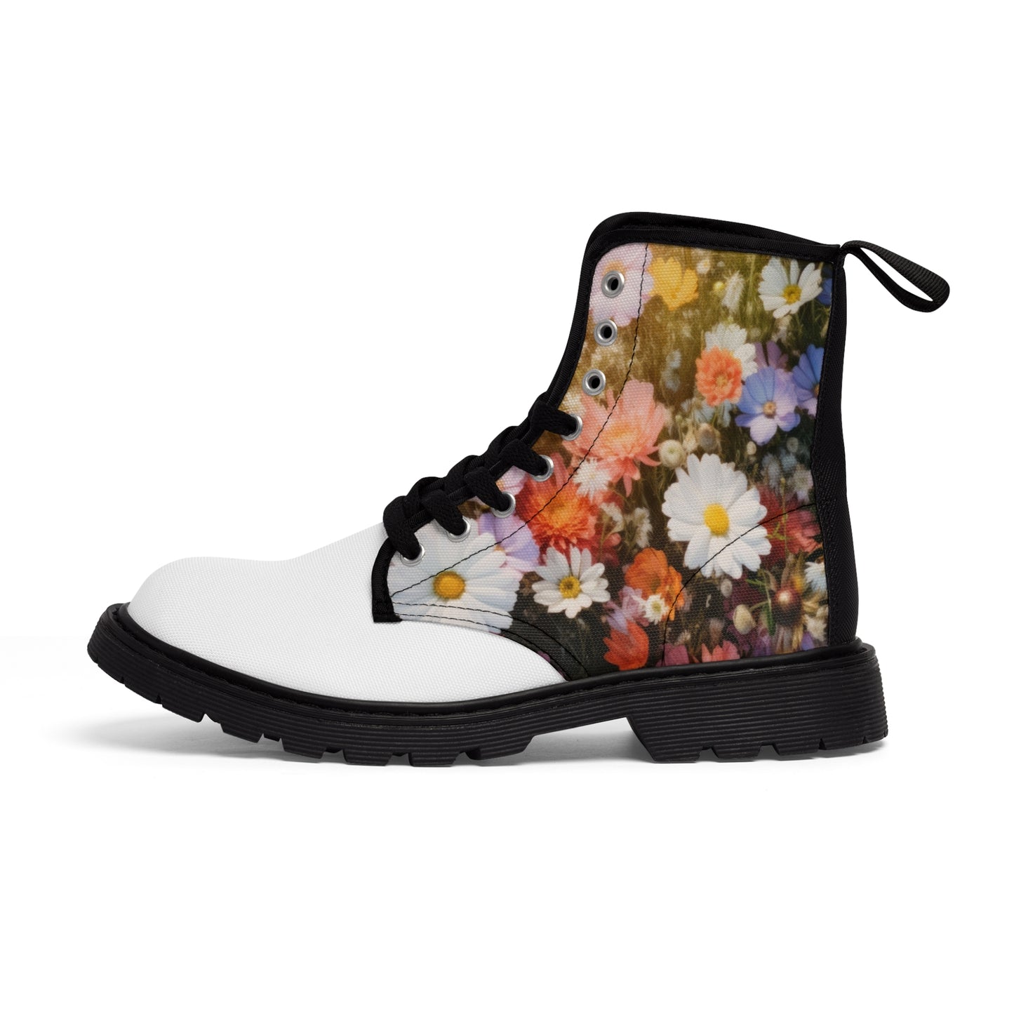 Bright Sunny Flowers Women's Canvas Boots