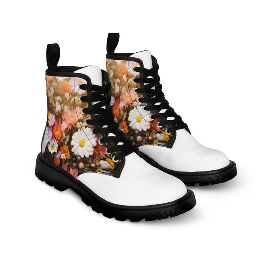 Bright Sunny Flowers Women's Canvas Boots