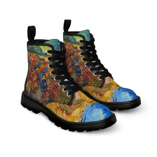 Art Blue Tip Toe en's Canvas Boots